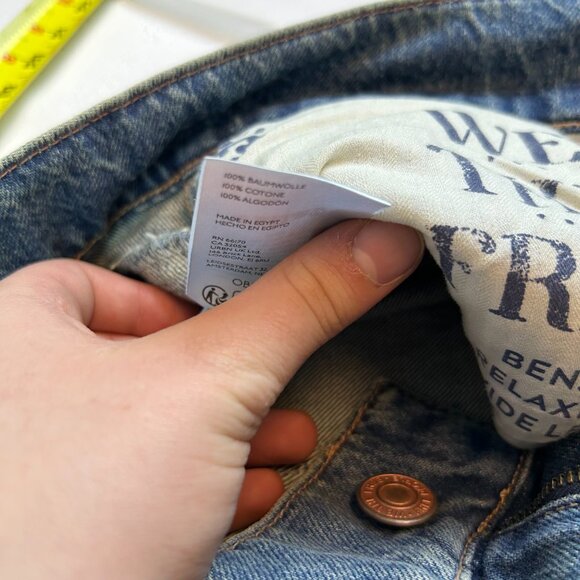 We The Free Wide Leg Snap Hem Jeans Size 29 | Y2K 90s Grunge - Picture 7 of 7